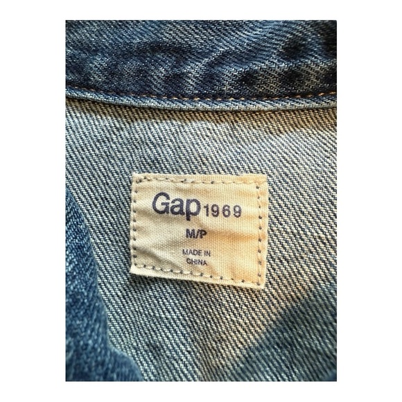 GAP - Medium Wash Denim Jacket - Size Petite Medium - Picture 5 of 11